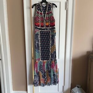 Diane Von Furstenberg Colorful Patchwork Maxi Dress